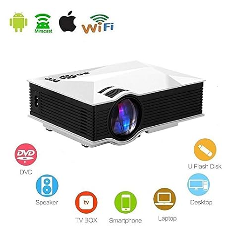 Amazon.com: Mengshen LCD Mini 1200 lúmenes del proyector ...