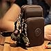 M.Way Multinational Outdoor Sports 3 Layers Storage Zipper Waterproof Nylon Crossbody Wrist Shoulder Bag Cell Phone Pouch Handbag Armband Case For iPhone6/7 Samsung S5 S6 S7 Under 5.5'' Coffee