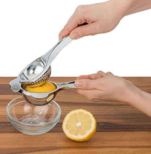 Citrus Press - Stainless Steel, Manual, Orange Lemon Lime Squeezer, Juicer. Great for Making Cocktails and Juices. Made from Heavy Duty anti-corrosive Zinc Alloy