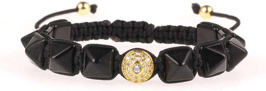 wangzz Braided Bracelet, New Accessories, Energy Gold, Tapered Micro-Inlaid Zircon