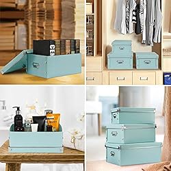 SEEKIND Foldable Storage Box with Lids and Handles