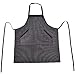 KINGO HOME 2 Pack Adjustable Extra Long Ties Chef Cooking Apron with Pockets Kitchen Bib Apron, Black/White Pinstripe (32 x 27 Inches)