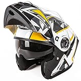 HELMO Full Face Motorcycle Helmet Dual Visors Flip