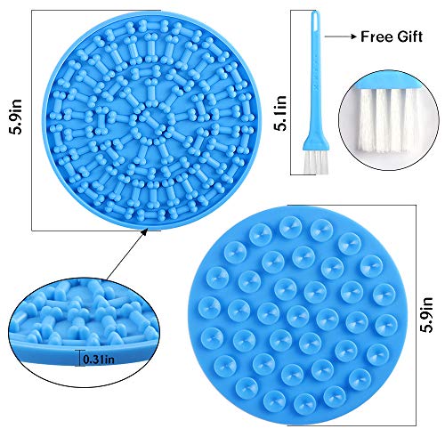 Syeenify Lick Mat for Dogs, Dog Lick Pad Slow Feeder Peanut Butter Lick