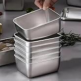 Souso 6pcs Stainless Steel Stacking Food Containers with Lids, Reusable Snack & Prep Containers for Office, sp-00018