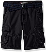 Southpole  Boys' Belted Mini Canvas Cargo Shorts in Various Colors, New Navy, 5