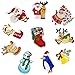 QTL Christmas Embroidered Iron on Patches for Clothes Backpacks Craft DIY Accessory (10PCS/Set)