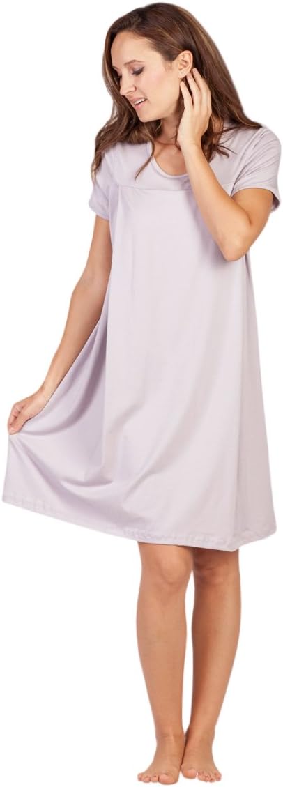 Savi Mom Nursing Nightgown USA Made Breastfeeding Pumping mom's fav! Lounge Dress Delivery Gown