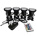 Pond Lights Remote Control Submersible Lamp [Set of 4] IP68 Underwater Aquarium Spotlight 36-LED Multi-color Decoration Landscape Lamp for Swimming Pool Fish Tank Fountain Water Rockery Grass Land