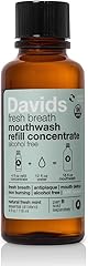 Davids Fresh Breath Mouthwash Kit, Non-Burning, Alcohol-Free, Fluoride-Free, Sulfate-Free, Gum and Mouth Detox, Antiplaque, R