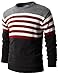 Zongke Mens Casual Striped Slim Fit Pullover Sweater