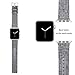 Secbolt Woven Band Compatible with Apple Watch Band 42mm 44mm iWatch Series 5 4 3 2 1, Canvas Fabric Strap with Genuine Leather Women Men(Gray, 42/44mm)