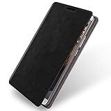 BlackBerry Key2 Case,Osophter Wallet case w/flip cover Pu Leather Multi-angle Stand for BlackBerry Key2 (Black)
