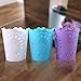 Wastebasket, PP Hollow Pattern Solid Color Paper Basket Trash Can Dustbin Without Lid