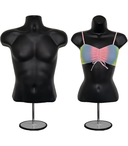 Lallisa Male Mannequin Torso Dress Form Tshirt Display Half - View #4