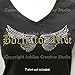 Born to Ride Biker Iron On Rhinestone and Rhinestud Transfers for T-Shirts by JCS Rhinestones