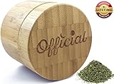 15 Gram Weed Container Bamboo Stash Jar - Smell Proof Herb Container With Airtight Double Layered Seal