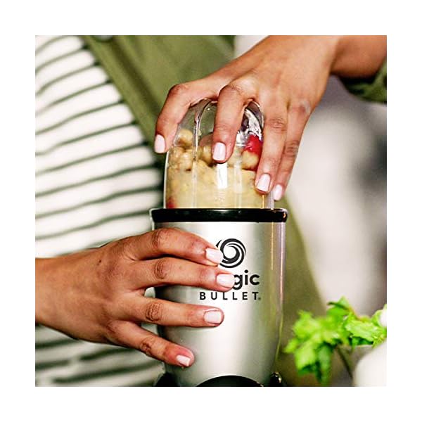 NUTRiBULLET-Magic-Bullet-Deluxe-Blender-Mixer-Food-Processor-Silver The Original Magic Bullet Blender, Mixer & Food Processor 11-Piece Set (Black) (As Seen on High Street TV)