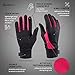 TrailHeads Lightweight Running Gloves for Women – Moisture Wicking & Touchscreen Women’s Gloves with Anti-Slip Grip – Ideal for Cool Weather Workouts & Outdoor Activities Black/Pink