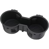 Non Flow-Thru Console Cup Holder for 2016-22 Ford F150 F250 F350 F450 F550 | Front Seat Dual Cup Holder, Rubber Insert, Super Duty Truck Accessories, FL3Z-1513562-AD, FL3Z-1513562-AB