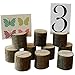 Haperlare 10pcs Wooden Table Number Holders Wooden Place Card Holder Wooden Wedding Card Holder Made of Natural Hardwood Wooden Card Holder for Home Birthday Party Rustic Wedding Decorations (type1)