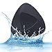 BILIFUN Waterproof Bluetooth Shower Speaker, Portable Rechargeable Wireless Speaker with Suction Up, Built-in Mic, 5W Driver, Louder Volume, 8 Hours Playtime, Perfect for Outdoor Beach Car(Black)