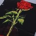 Datework Women Rose Long Soft Wrap Scarf (Black)