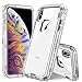 for iPhone Xs max case Clear, PIXIU Heavy Duty Protective Dual Layer with Hard PC Bumper & Soft TPU Back Shockproof Hybrid Case for Apple iPhone Xs MAX 6.5 inch 2018 Release Transparent