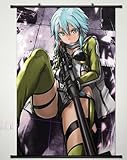 Home Decor Anime Sword Art Online Ⅱ Phantom Bullet Kirigaya Kazuto Sinon Asuna Cosplay 23.6x35.4 Inches -233