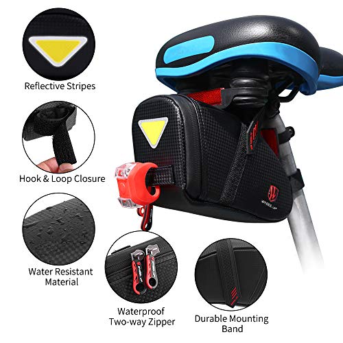 image for CS Force Bike Seat Bag, Bicycle Saddle Bag Under Seat Waterproof Wedge