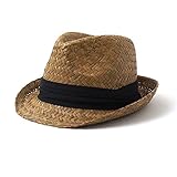 Kid's Straw Woven Fedora Hat (S/M)