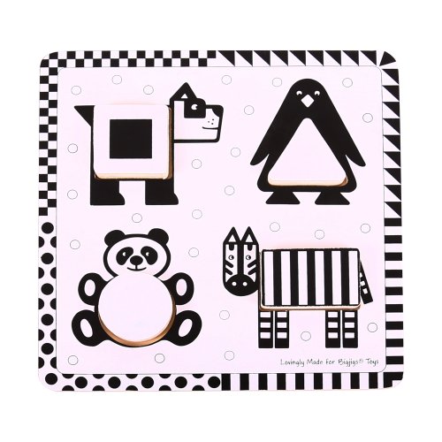 Bigjigs Toys BJ514 Animals Black and White Puzzle