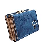 Blue Red(tm) Nobby Womens Vintage Layers Suede Fabric Zipper Chic Design Card Wallets