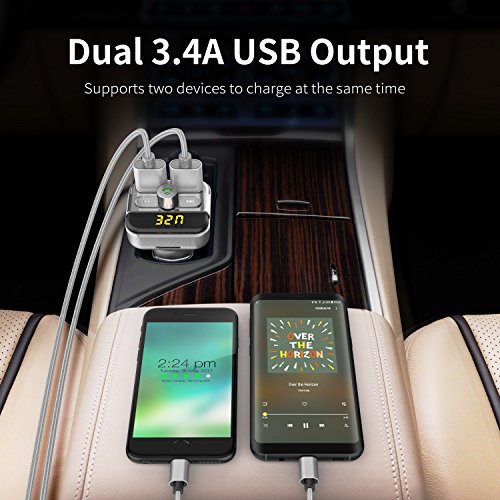 Bluetooth-FM-Transmitter-for-Car-TOMPOL-Bluetooth-Car-Adapter-with-Dual-USB-Port-and-Hands-free-Calling-for-iPhone-Samsung-Smartphone