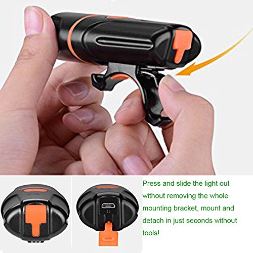 image for SpoLite Bicycle Lights, Powerful Lumens Bike Light,USB Rechargeable Bi