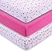 M&Y Fitted Crib Sheets Girl (3-Pack, 52x28x9in, Pink), 100% Jersey Knit Cotton Organic, Fits Standard Crib Mattresses, Super Soft and Safe for Baby