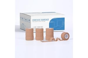 Generic 3-Roll Sports Self-Adhesive Elastic Bandages, 2.5cm x 450cm, Non-Woven, Flesh Color, Wrist, Ankle & Knee Support, Gym