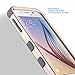 ULAK Galaxy S6 Case,S6 Case, Shock Resistant Hybrid Soft Silicone Hard PC Cover Case for Samsung Galaxy S6, Will NOT Fit S6 Active (Rose Gold/Gray)