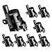 Ignition Coil Compatible with Chevy Avalanche Express Silverado Suburban Tahoe Traiblazer - GMC - Buick Rainer - Cadillac Escalade - Hummer - Isuzu - Workhorse Fastrack - (Is Round, Not Square)