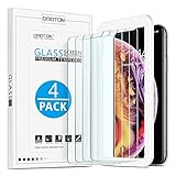 OMOTON [4-Pack] Screen Protector for iPhone Xs & iPhone X, 5.8 inch - Tempered Glass / Guide Frame / Easy Installation