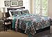 Greenland Home 100% Cotton Fashion Quilt Collection, Prewashed, Reversible Quilt Set, 3-Piece King/Cal King, Nirvana