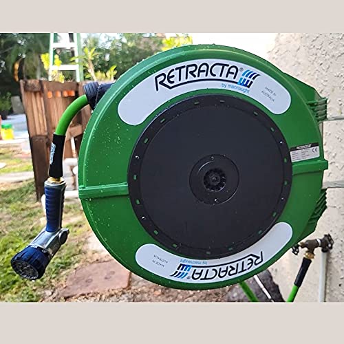 Retractable 60ft Garden Hose Reel, Heavy Duty Australian Industrial