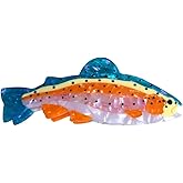 Cute Rainbow Salmon Fish Hair Clip,Novelty Acetate Claw Clips,Small Hair Clips for Women,Funny Hair Clips