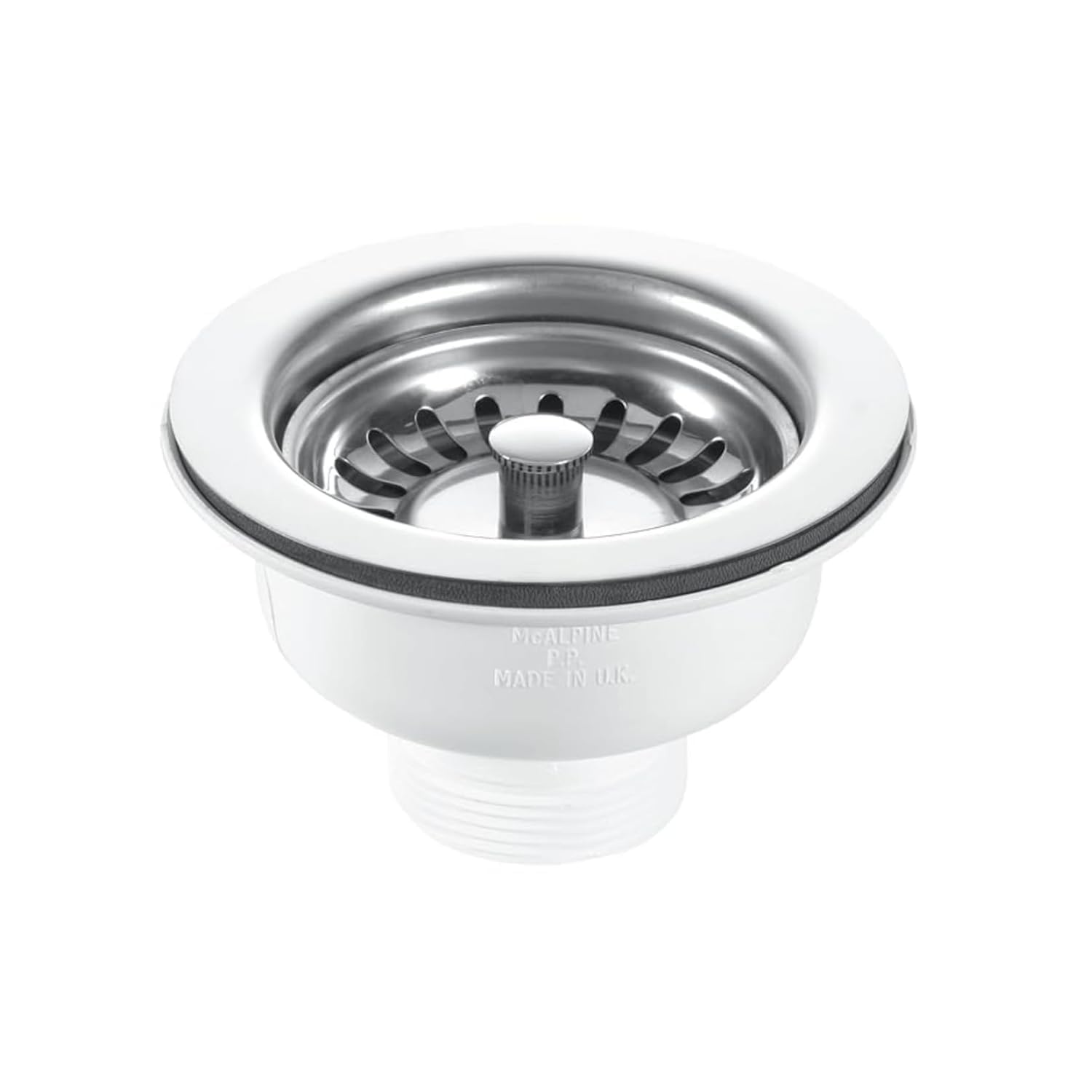 McAlpine BWSTSS 1 1/2-Inch Basket Strainer Waste Stemball Plug - Chrome