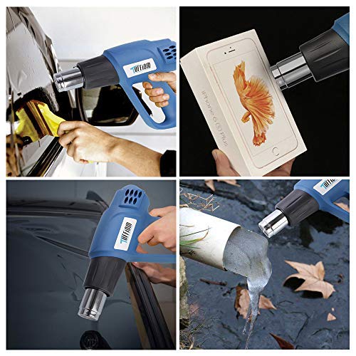 TUFFIOM Upgraded Dual Temperature Electric Hot Air Heat Shrink Gun Kit Industrial Blower for