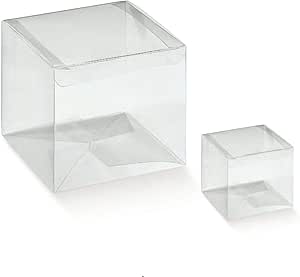 Caja transparente de PVC acetato de 80 x 80 x 110 mm, 50 ...