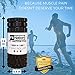 Fit Nation Foam Roller for Muscle Massage with Exercise Book, Ultra Strong Solid Core Muscle Roller for Deep Pain Relief in Your Aching Legs and Body. Ideal for Runner Cyclist Cross Fit Athlete
