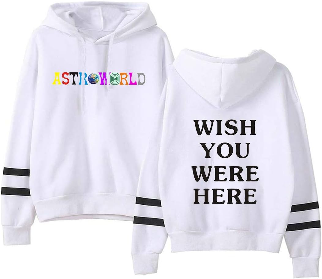Travis Scott Astroworld Hoodie Sweatshirt Kpop Wish You were Here Print Plus Size Pullover Harajuku Hip Hop Unisex Men Women Hooded Hoodies