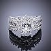 NYKKOLA Fashion Elegant 925 Silver Jewelry Austrian Crystal Sunflower Lucky Ring Wedding Ring(O)