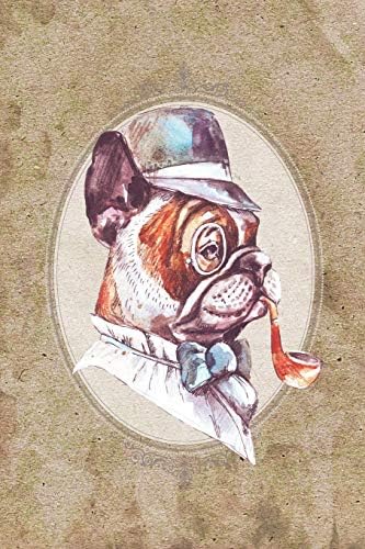 Notebook: Gentleman Dog Retro Designed (Dotted Grid, 6" x 9") Paperback – 12 Mar 2019